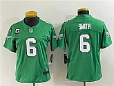 Women's Philadelphia Eagles #6 DeVonta Smith Green 2023 F.U.S.E. With C Patch Stitched Football Jersey(Run Small),baseball caps,new era cap wholesale,wholesale hats