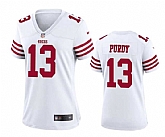 Women's San Francisco 49ers #13 Brock Purdy White Stitched Game Jersey(Run Small) Dzhi,baseball caps,new era cap wholesale,wholesale hats