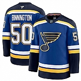 Men's St. Louis Blues #50 Jordan Binnington Blue 2024-25 Home Stitched Hockey Jersey Dzhi,baseball caps,new era cap wholesale,wholesale hats