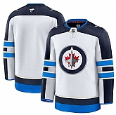 Men's Winnipeg Jets Blank White 2024-25 Away Stitched Hockey Jersey Dzhi