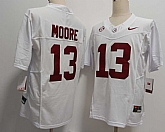 Men's Alabama Crimson Tide #13 Malachi Moore White FUSE College Stitched Jersey,baseball caps,new era cap wholesale,wholesale hats