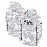 Men's Baltimore Ravens 2024 Arctic Camo Salute To Service Club Fleece Pullover Hoodie,baseball caps,new era cap wholesale,wholesale hats