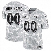 Men's Baltimore Ravens Active Player Custom 2024 F.U.S.E Arctic Camo Salute To Service Limited Stitched Football Jersey,baseball caps,new era cap wholesale,wholesale hats