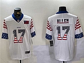 Men's Buffalo Bills #17 Josh Allen White 2019 USA Flag Fashion Limited Football Stitched Jersey Dzhi,baseball caps,new era cap wholesale,wholesale hats