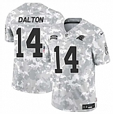 Men's Carolina Panthers #14 Andy Dalton 2024 F.U.S.E Arctic Camo Salute To Service Limited Stitched Football Jersey Dzhi,baseball caps,new era cap wholesale,wholesale hats