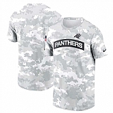 Men's Carolina Panthers 2024 Arctic Camo Salute To Service Performance T-Shirt,baseball caps,new era cap wholesale,wholesale hats