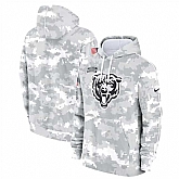 Men's Chicago Bears 2024 Arctic Camo Salute To Service Club Fleece Pullover Hoodie,baseball caps,new era cap wholesale,wholesale hats