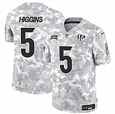 Men's Cincinnati Bengals #5 Tee Higgins 2024 F.U.S.E Arctic Camo Salute To Service Limited Stitched Football Jersey Dzhi,baseball caps,new era cap wholesale,wholesale hats