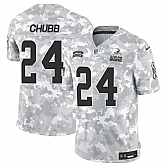 Men's Cleveland Browns #24 Nick Chubb 2024 F.U.S.E Arctic Camo Salute To Service Limited Stitched Football Jersey Dzhi,baseball caps,new era cap wholesale,wholesale hats