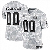 Men's Cleveland Browns Active Player Custom 2024 F.U.S.E Arctic Camo Salute To Service Limited Stitched Football Jersey,baseball caps,new era cap wholesale,wholesale hats