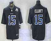 Men's Dallas Cowboys #15 Ezekiel Elliott Black Throwback With 1960 Patch Vapor Limited Stitched Jersey,baseball caps,new era cap wholesale,wholesale hats