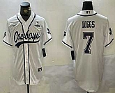 Men's Dallas Cowboys #7 Trevon Diggs White With 1960 Patch Cool Base Stitched Baseball Jersey,baseball caps,new era cap wholesale,wholesale hats