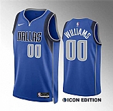 Men's Dallas Mavericks #00 Brandon Williams Blue Icon Edition Stitched Basketball Jersey Dzhi,baseball caps,new era cap wholesale,wholesale hats