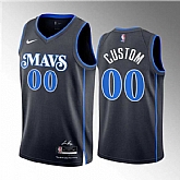 Men's Dallas Mavericks Active Player Custom Black 2023 24 City Edition Stitched Basketball Jersey,baseball caps,new era cap wholesale,wholesale hats