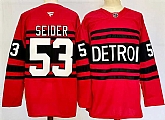 Men's Detroit Red Wings 53 Moritz Seider Red 2024-25 Reverse Retro Stitched Jersey,baseball caps,new era cap wholesale,wholesale hats