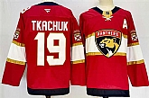 Men's Florida Panthers #19 Matthew Tkachuk Red 2024-25 Home With A Patch Stitched Hockey Jersey,baseball caps,new era cap wholesale,wholesale hats