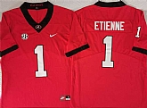 Men's Georgia Bulldogs #1 Trevor Etienne Red Stitched Jersey,baseball caps,new era cap wholesale,wholesale hats