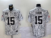 Men's Green Bay Packers #15 Bart Starr Arctic Camo 2024 FUSE Salute to Service Limited Stitched Jersey Dzhi,baseball caps,new era cap wholesale,wholesale hats