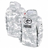 Men's Green Bay Packers 2024 Arctic Camo Salute To Service Club Fleece Pullover Hoodie,baseball caps,new era cap wholesale,wholesale hats