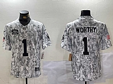 Men's Kansas City Chiefs #1 Xavier Worthy Arctic Camo 2024 FUSE Salute to Service Limited Stitched Jersey Dzhi,baseball caps,new era cap wholesale,wholesale hats