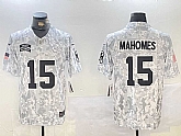 Men's Kansas City Chiefs #15 Patrick Mahomes Arctic Camo 2024 FUSE Salute to Service Limited Stitched Jersey Dzhi,baseball caps,new era cap wholesale,wholesale hats