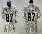 Men's Kansas City Chiefs #87 Travis Kelce Arctic Camo 2024 FUSE Salute to Service Limited Stitched Jersey Dzhi,baseball caps,new era cap wholesale,wholesale hats