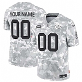 Men's Kansas City Chiefs Active Player Custom 2024 F.U.S.E Arctic Camo Salute To Service Limited Stitched Football Jersey,baseball caps,new era cap wholesale,wholesale hats