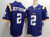 Men's LSU Tigers #2 Justin Jefferson Purple FUSE College Stitched Jersey,baseball caps,new era cap wholesale,wholesale hats