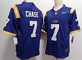 Men's LSU Tigers #7 JaMarr Chase Purple FUSE College Stitched Jersey,baseball caps,new era cap wholesale,wholesale hats