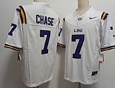 Men's LSU Tigers #7 JaMarr Chase White FUSE College Stitched Jersey,baseball caps,new era cap wholesale,wholesale hats