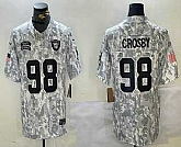 Men's Las Vegas Raiders #98 Maxx Crosby 2024 FUSE Arctic Camo Salute to Service Limited Stitched Jersey Dzhi,baseball caps,new era cap wholesale,wholesale hats