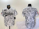 Men's Las Vegas Raiders Blank 2024 Arctic Camo Salute to Service Stitched Baseball Jersey,baseball caps,new era cap wholesale,wholesale hats