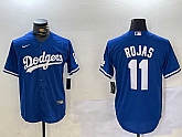 Men's Los Angeles Dodgers #11 Miguel Rojas Blue Cool Base Stitched Jersey,baseball caps,new era cap wholesale,wholesale hats