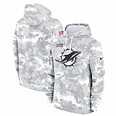 Men's Miami Dolphins 2024 Arctic Camo Salute To Service Club Fleece Pullover Hoodie,baseball caps,new era cap wholesale,wholesale hats