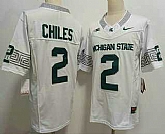 Men's Michigan State Spartans #2 Aidan Chiles White FUSE College Football Jersey,baseball caps,new era cap wholesale,wholesale hats