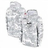 Men's Minnesota Vikings 2024 Arctic Camo Salute To Service Club Fleece Pullover Hoodie,baseball caps,new era cap wholesale,wholesale hats