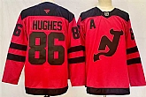 Men's New Jersey Devils #86 Jack Hughes Red 2024-25 With A Patch Stitched Hockey Jersey,baseball caps,new era cap wholesale,wholesale hats