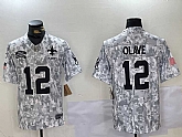 Men's New Orleans Saints #12 Chris Olave Arctic Camo 2024 FUSE Salute to Service Limited Stitched Jersey Dzhi,baseball caps,new era cap wholesale,wholesale hats