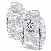 Men's New Orleans Saints 2024 Arctic Camo Salute To Service Club Fleece Pullover Hoodie,baseball caps,new era cap wholesale,wholesale hats