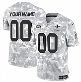 Men's New Orleans Saints Active Player Custom 2024 F.U.S.E Arctic Camo Salute To Service Limited Stitched Football Jersey,baseball caps,new era cap wholesale,wholesale hats