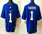 Men's New York Giants #1 Malik Nabers Blue 2024 FUSE Vapor Stitched Jersey,baseball caps,new era cap wholesale,wholesale hats