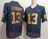 Men's Notre Dame Fighting Irish #13 Riley Leonard Name Navy Blue College Stitched Jersey,baseball caps,new era cap wholesale,wholesale hats