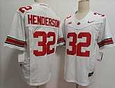 Men's Ohio State Buckeyes #32 TreVeyon Henderson White FUSE College Football Jersey,baseball caps,new era cap wholesale,wholesale hats