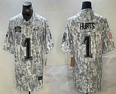 Men's Philadelphia Eagles #1 Jalen Hurts 2024 FUSE Arctic Camo Salute to Service Limited Stitched Jersey Dzhi,baseball caps,new era cap wholesale,wholesale hats