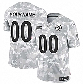 Men's Pittsburgh Steelers Active Player Custom 2024 F.U.S.E Arctic Camo Salute To Service Limited Stitched Football Jersey,baseball caps,new era cap wholesale,wholesale hats