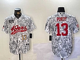 Men's San Francisco 49ers #13 Brock Purdy Arctic Camo 2024 Salute to Service Stitched Baseball Jerseys,baseball caps,new era cap wholesale,wholesale hats