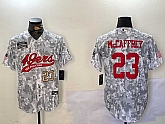 Men's San Francisco 49ers #23 Christian McCaffrey Arctic Camo 2024 Salute to Service Stitched Baseball Jerseys,baseball caps,new era cap wholesale,wholesale hats