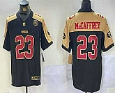 Men's San Francisco 49ers #23 Christian McCaffrey Balck Golden FUSE Vapor Limited Stitched Jersey Dzhi,baseball caps,new era cap wholesale,wholesale hats