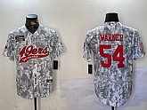 Men's San Francisco 49ers #54 Fred Warner Arctic Camo 2024 Salute to Service Stitched Baseball Jersey,baseball caps,new era cap wholesale,wholesale hats