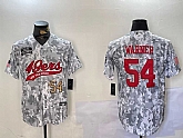 Men's San Francisco 49ers #54 Fred Warner Arctic Camo 2024 Salute to Service Stitched Baseball Jerseys,baseball caps,new era cap wholesale,wholesale hats